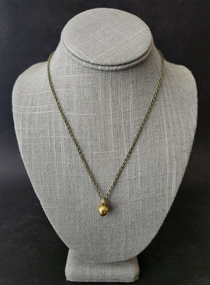 golden acorn necklace