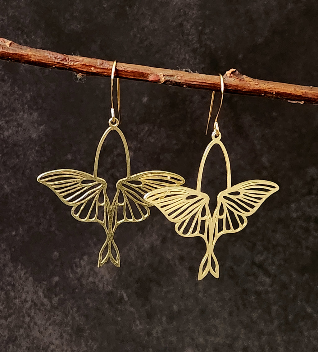 mirror butterfly earrings