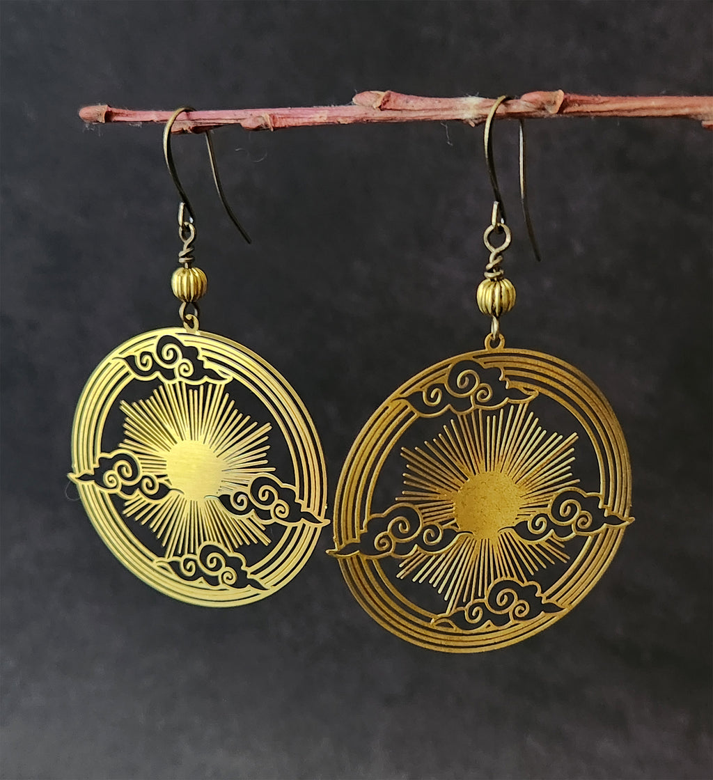 sunburst earrings