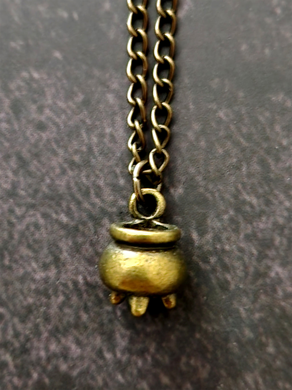 witchy cauldron necklace